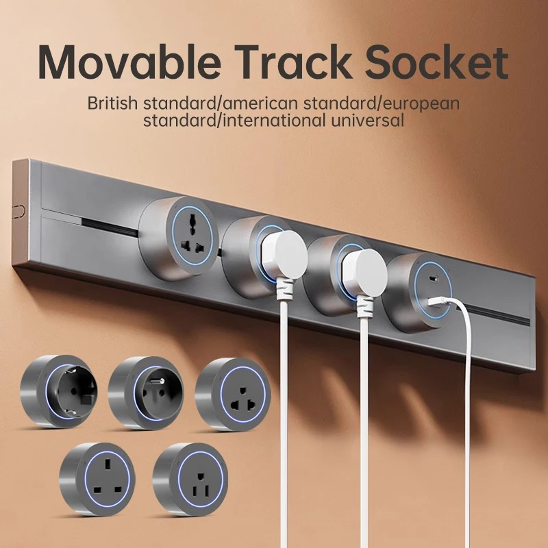 Outdoor Power Strip - Hidden Wall Socket Power Rail 40cm