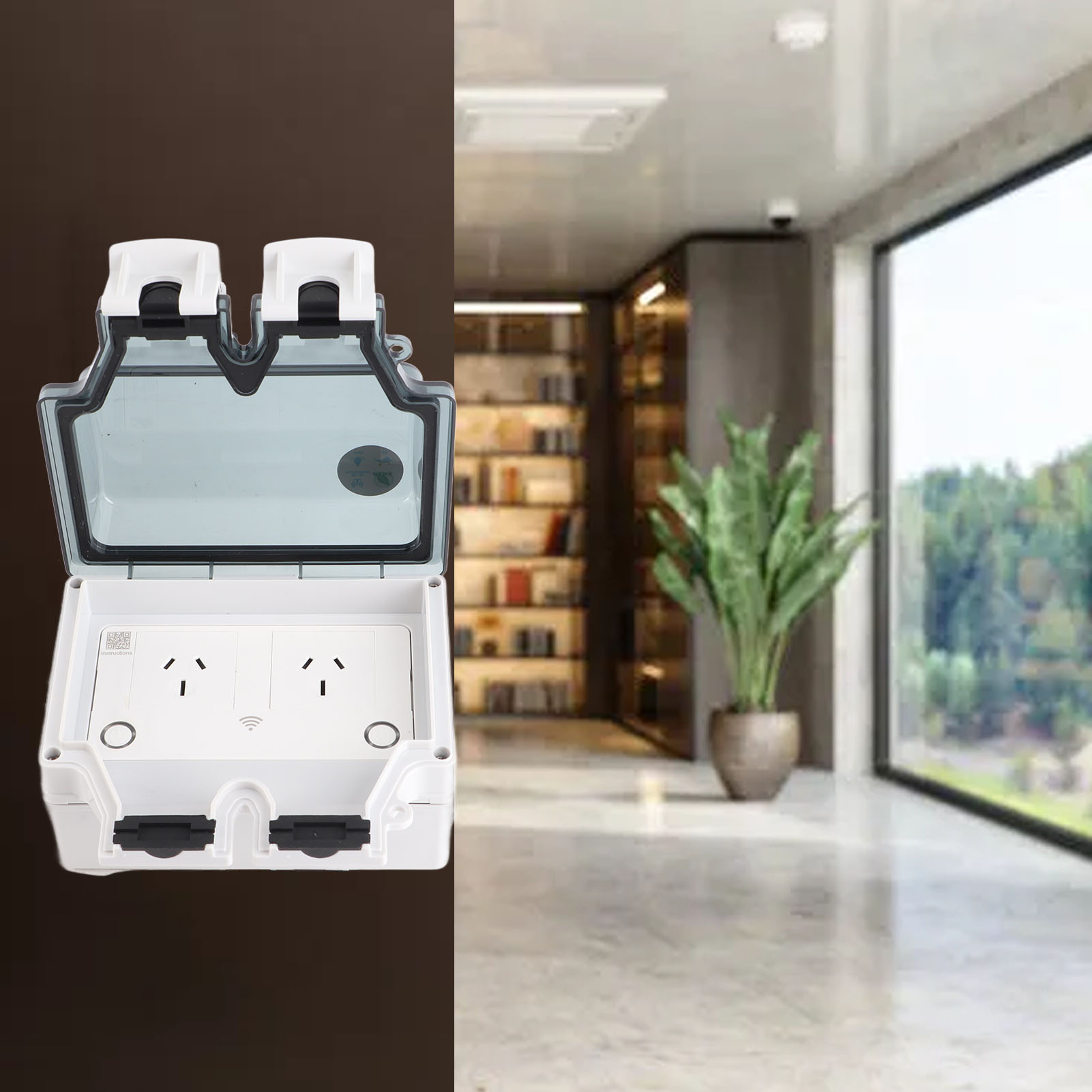 Outdoor Power Hub - Waterproof Socket WiFi Socket WiFi Intelligent