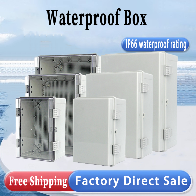 Outdoor Power Box Cover - IP66 Waterproof Gray/Transparent Cover Enclosure Juction