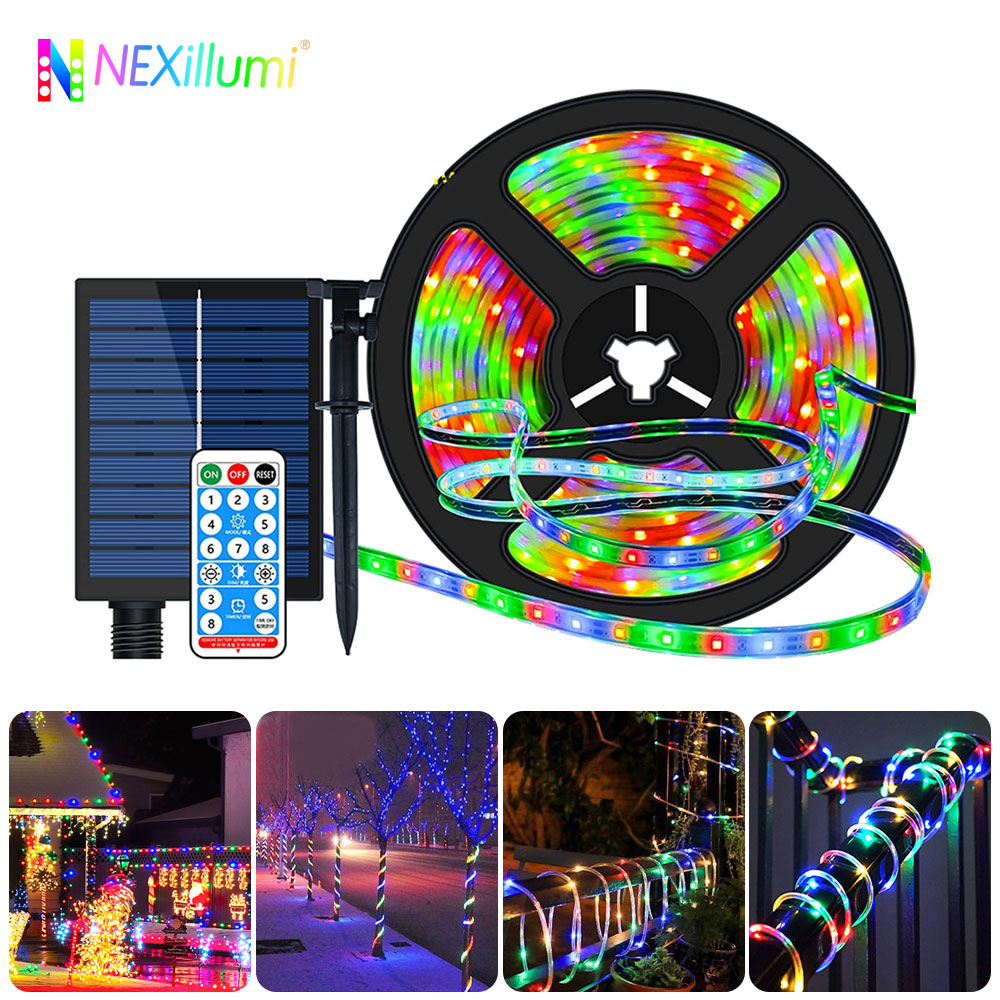 Outdoor Power Strip - Solar LED Strip Lights Outdoor, Solar