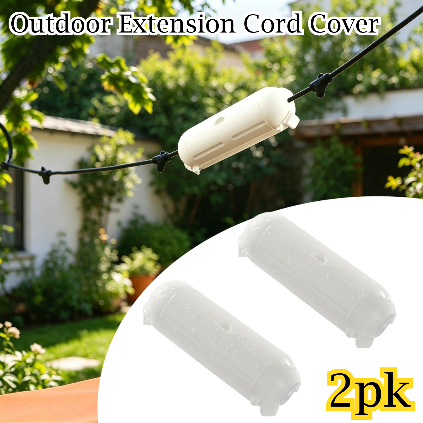 Outdoor Power Hub - 2 Pack Waterproof Outdoor Connection Box