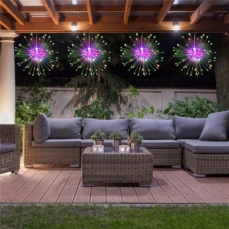 Outdoor Solar Power Xmas Lights - Solar Lamp Starburst String Light Copper