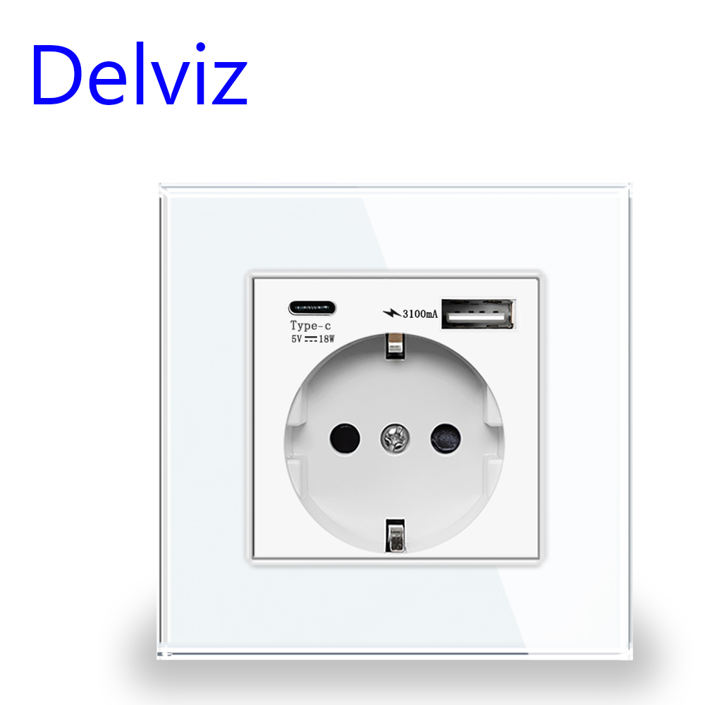 Outdoor Power Hub - Delviz Type C Wall USB Outlet,