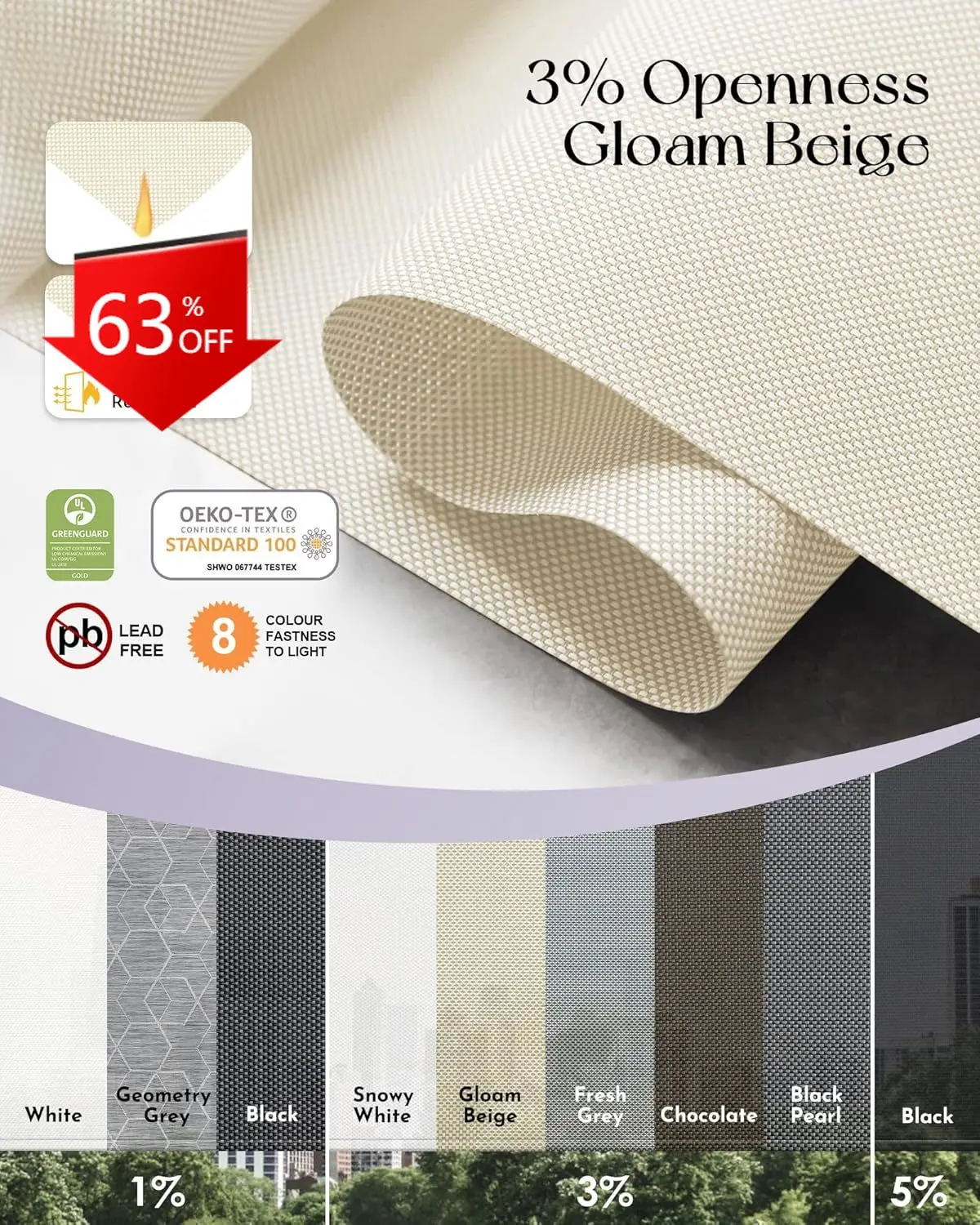 Outdoor Power Roller Shades - Motorized Outdoor Shades for Patio Compatible