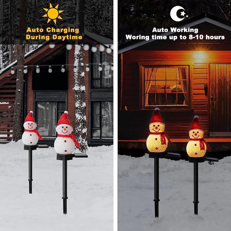 LED Snowman Solar Garden Light - Outdoor Solar Power Xmas Lights incelemesi ve fiyatı