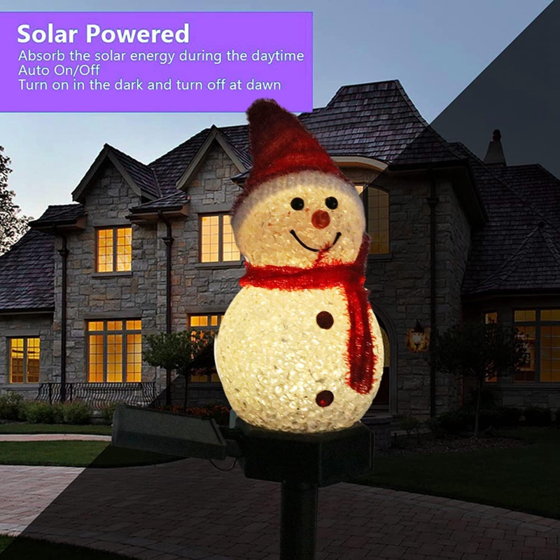 LED Snowman Solar Garden Light - Outdoor Solar Power Xmas Lights incelemesi ve fiyatı