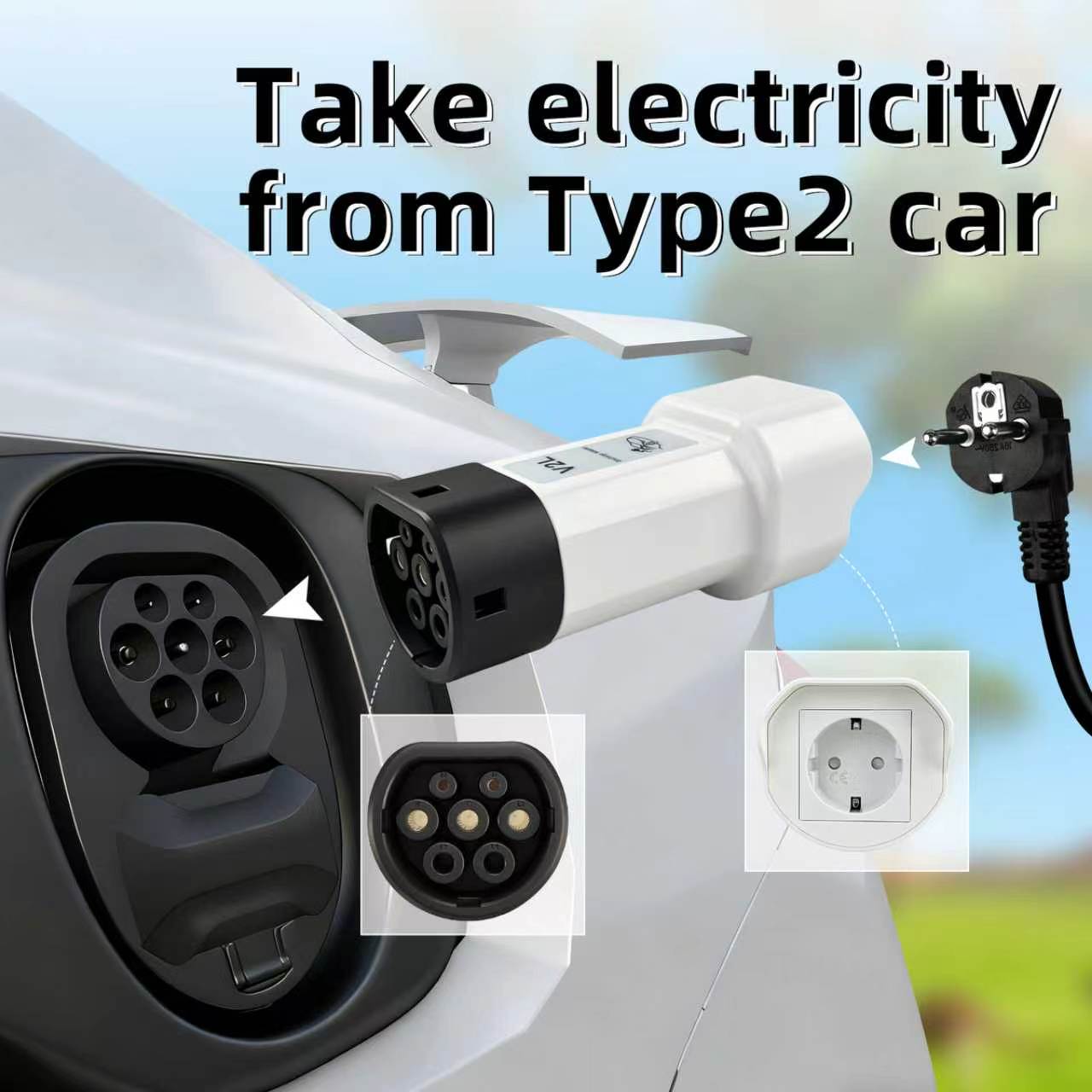 EVqiaoyi 16A Type2 V2L Dischar - Outdoor Power Plug incelemesi ve fiyatı