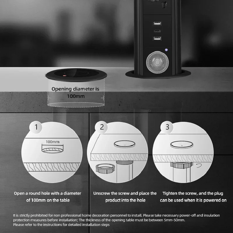 Motorized Pop up Tower Socket  - Outdoor Power Strip incelemesi ve fiyatı