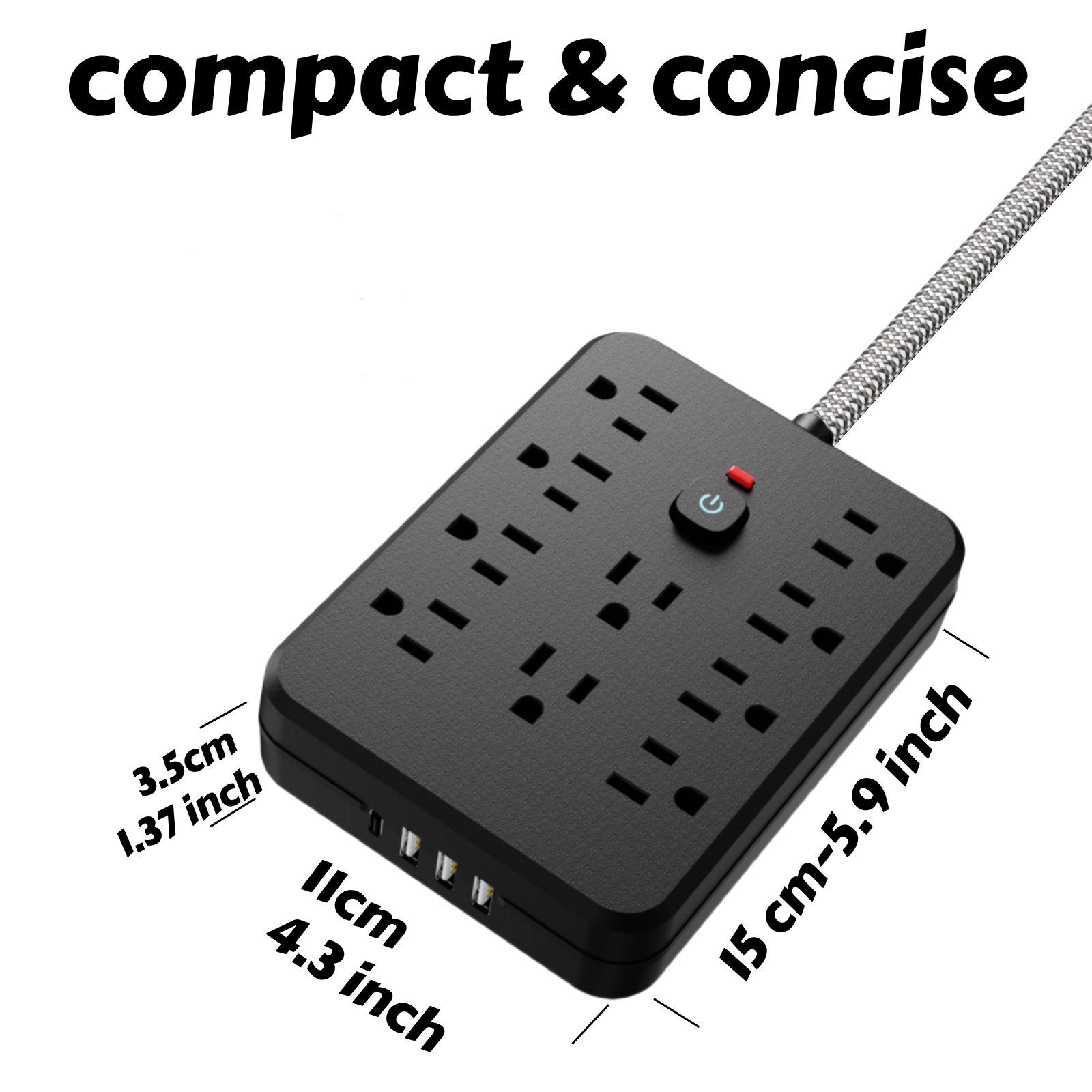 10AC outlets with 5-ft Woven m - Outdoor Power Strip incelemesi ve fiyatı