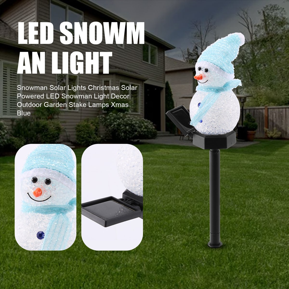 Carefree- Snowman Solar Lights - Outdoor Solar Power Xmas Lights incelemesi ve fiyatı