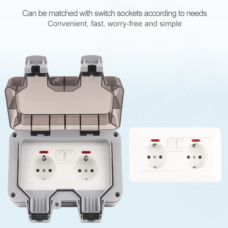 IP66 EU Germany Standard Water - Outdoor Power Outlet Waterproof incelemesi ve fiyatı