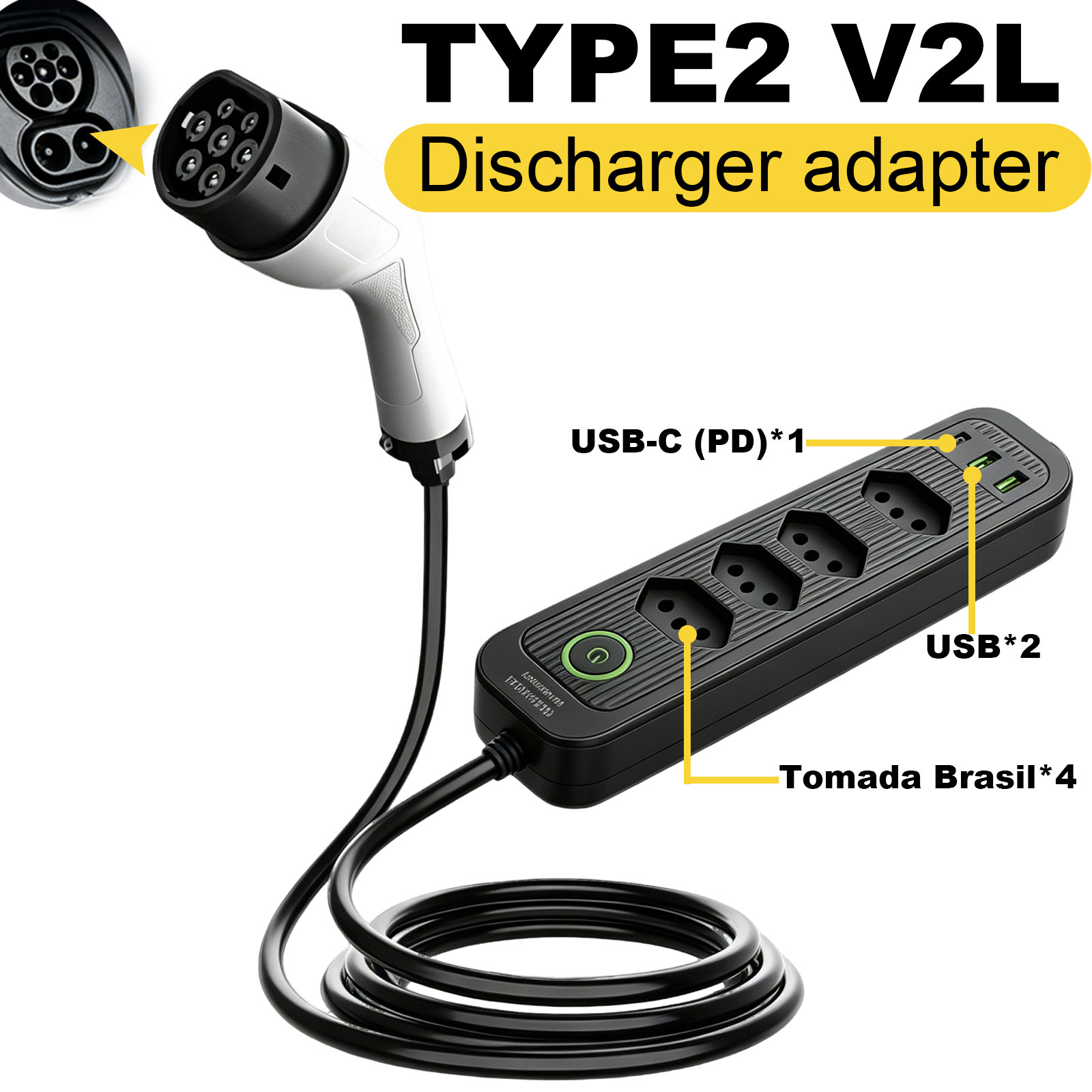 Type2 V2L Discharge Adapter 16 - Outdoor Power Rack incelemesi ve fiyatı