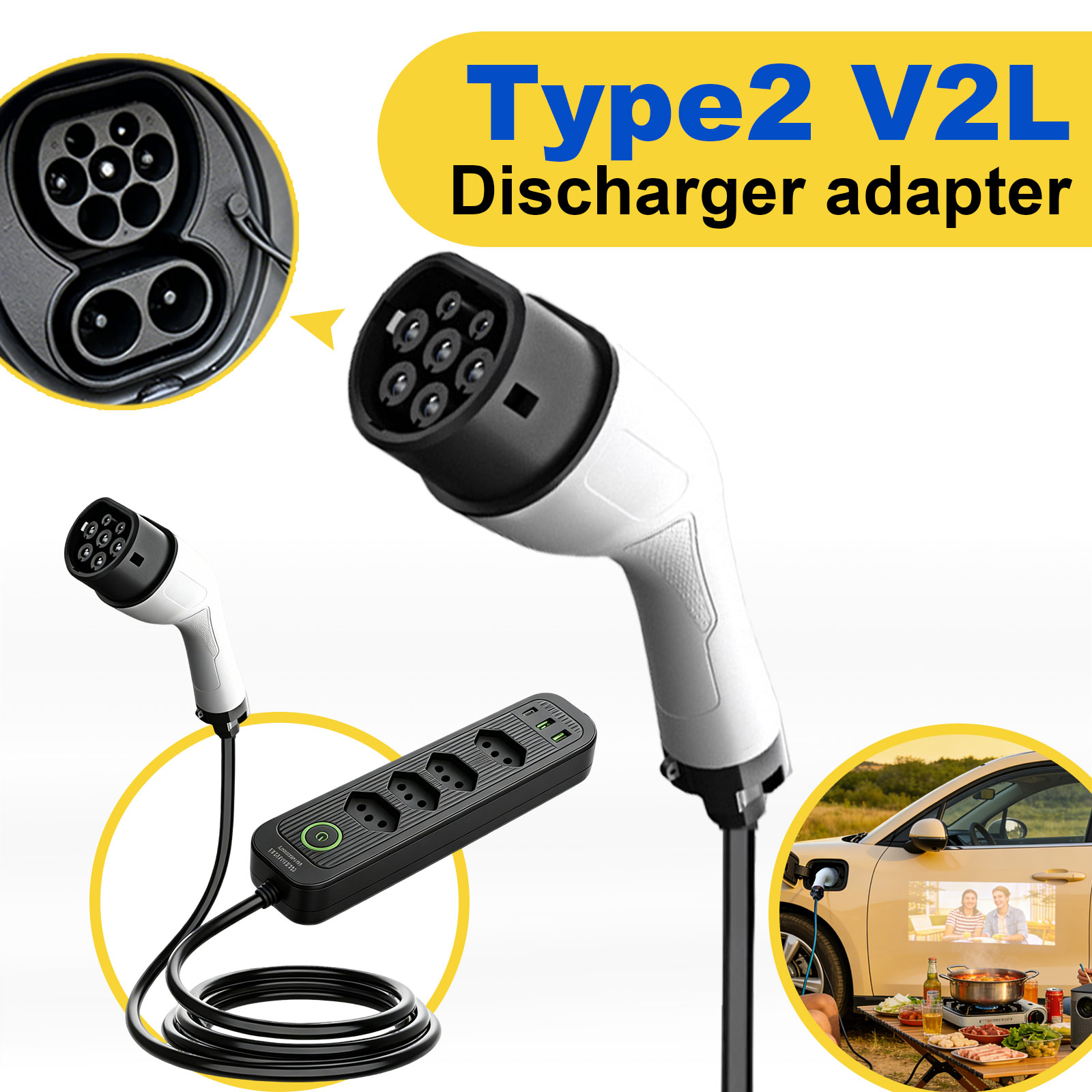 Type2 V2L Discharge Adapter 16 - Outdoor Power Rack incelemesi ve fiyatı