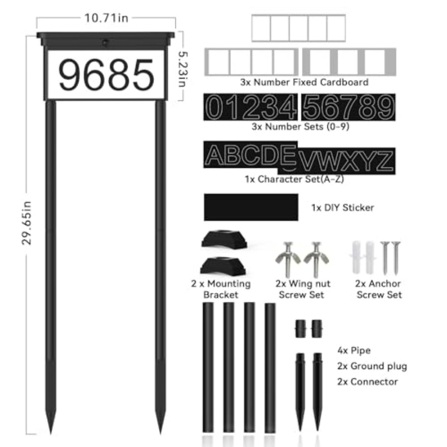 Solar House Numbers For Outsid - Outdoor Power House incelemesi ve fiyatı