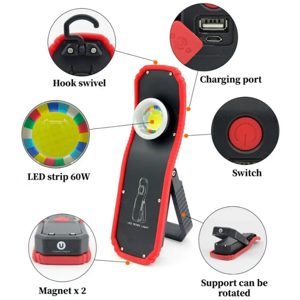 Portable LED Flashlight 60W CO - Outdoor Power Repair incelemesi ve fiyatı