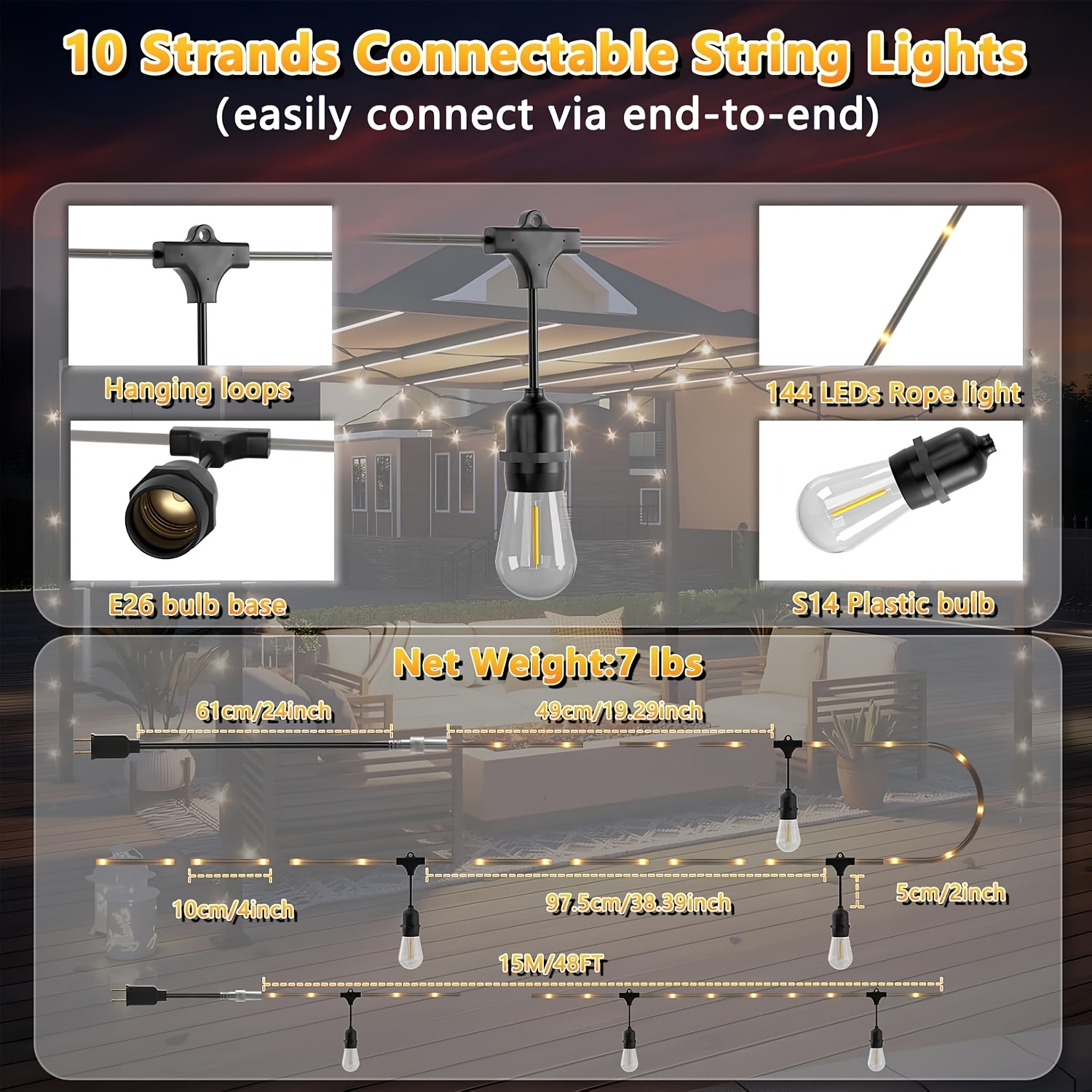 BEATINEON Outdoor String Light - Outdoor Power Strip incelemesi ve fiyatı