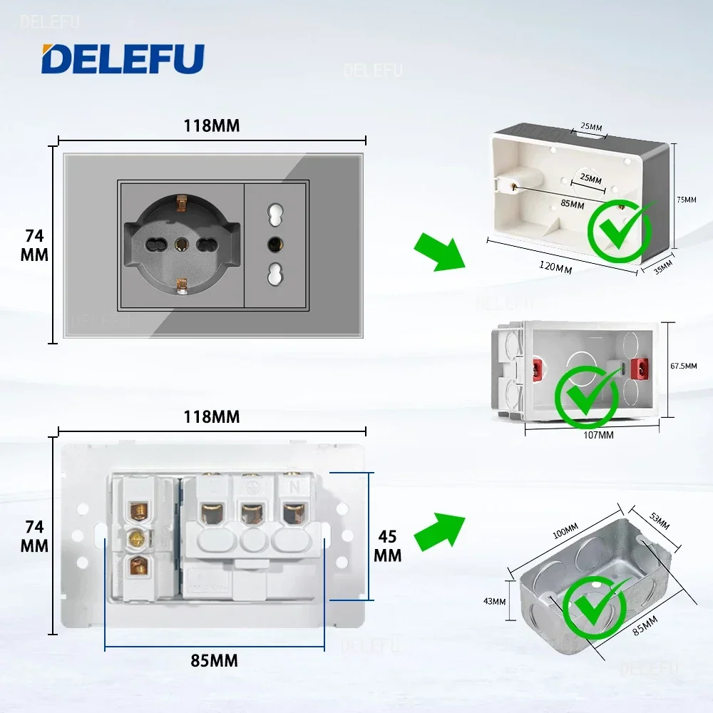 DELEFU Grey Tempered Glass Ita - Outdoor Power Hub incelemesi ve fiyatı