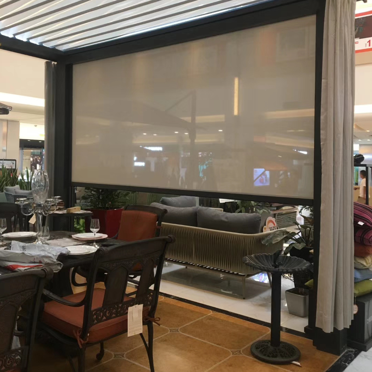 Built-In Waterproof Windproof  - Outdoor Power Roller Shades incelemesi ve fiyatı