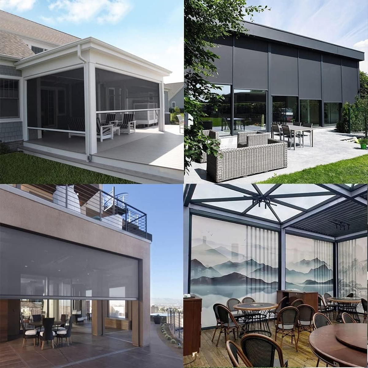 Built-In Waterproof Windproof  - Outdoor Power Roller Shades incelemesi ve fiyatı