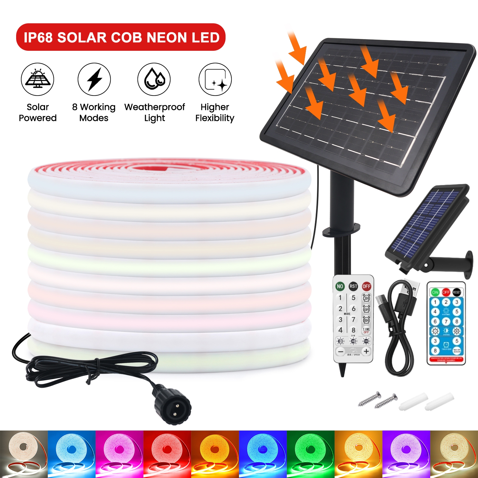 Solar COB Neon Strips 24V Dimm - Outdoor Power Strip incelemesi ve fiyatı
