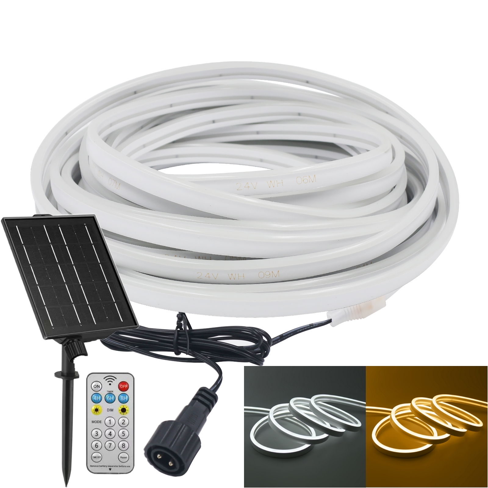 24V Solar Neon Light LED Strip - Outdoor Power Strip incelemesi ve fiyatı