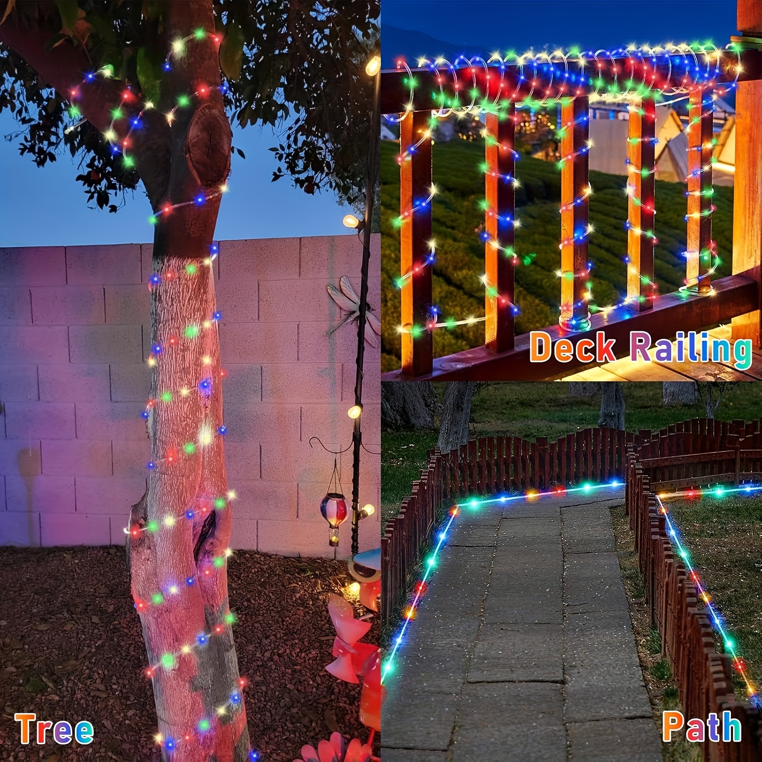 Solar Rope Light 8 Mode Waterp - Outdoor Solar Power Xmas Lights incelemesi ve fiyatı