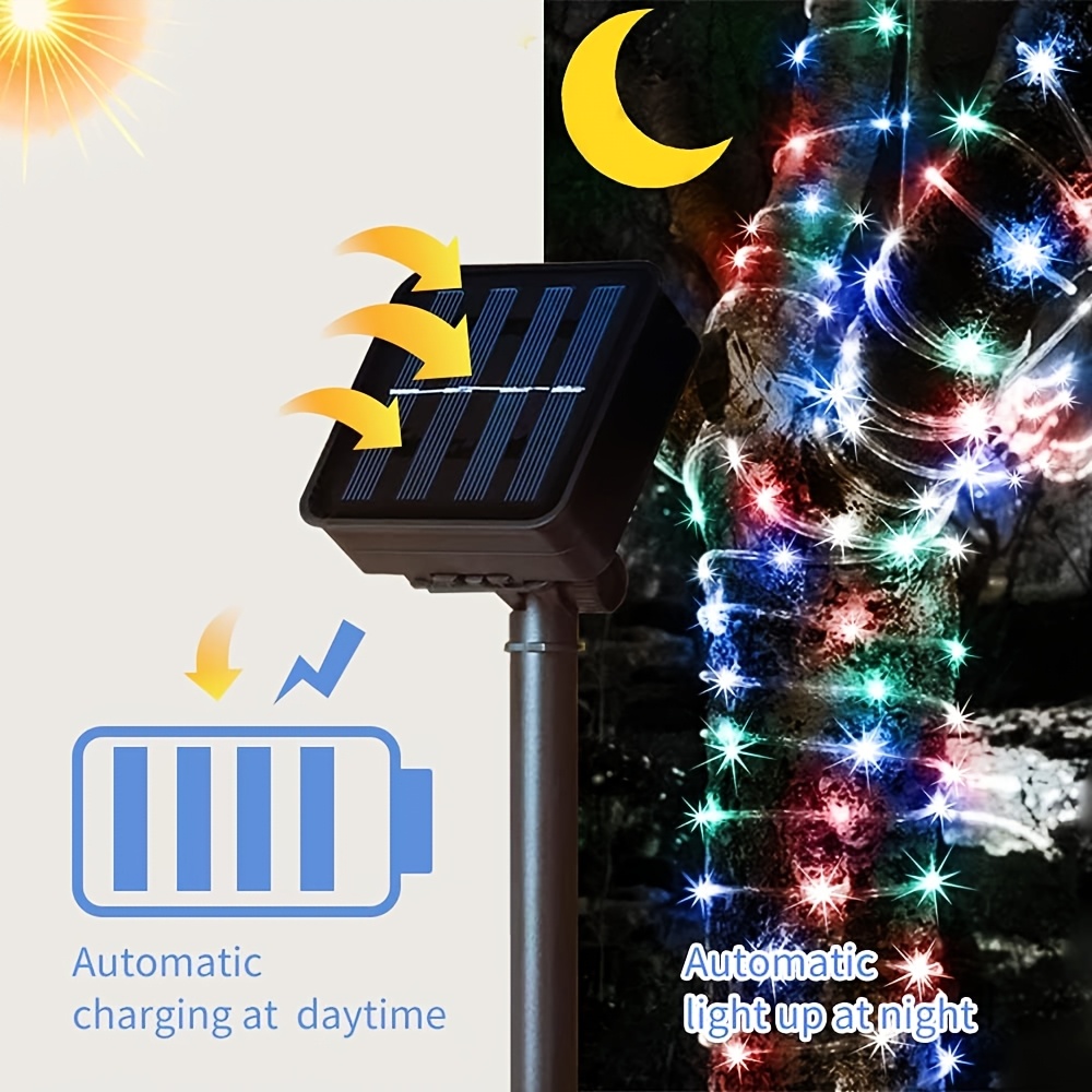 Solar Rope Light 8 Mode Waterp - Outdoor Solar Power Xmas Lights incelemesi ve fiyatı