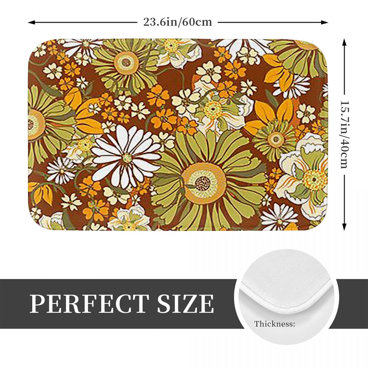 70s Flower Power Pattern Boho  - Outdoor Kitchen Power incelemesi ve fiyatı