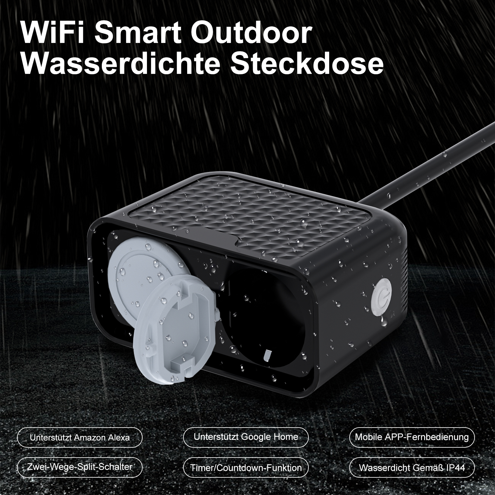 Eu WIFI smart outdoor power so - Outdoor Power Outlet Waterproof incelemesi ve fiyatı